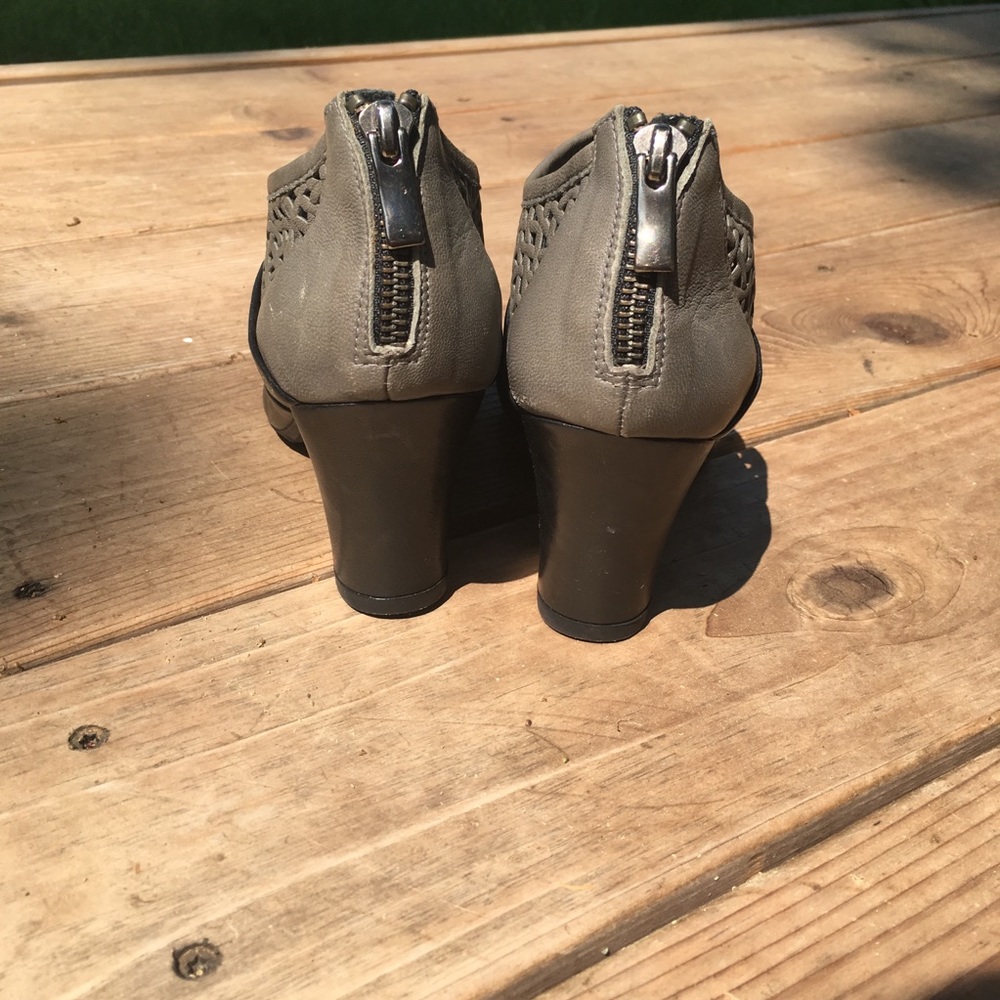 Audley London black & grey leather heels, 37 - Picture 3 of 4